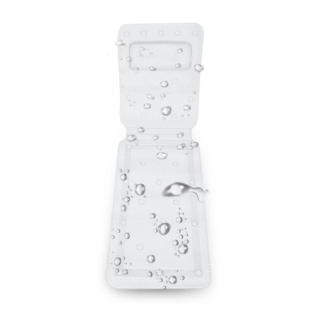 Soft Quilted Bathtub Pillow Mat, Full Body Spa Bath Mattress with Comfort Head Rest and Large Non Slip Suction Cups