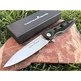 TG Xion, Premium G10 /Carbon Fiber EDC Folding Knife w/Sheath! Ball Bearing Pivot System, Razor Sharp 9Cr18MoV Satin Stainless Steel Spear Blade! (G10)