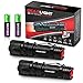 GearLight M3 LED Tactical Flashlight [2 PACK] with Belt Clip, Batteries Included - Zoomable, 3 Modes, Water Resistant, Small Mini Light - Best Everyday Carry Flashlights primary