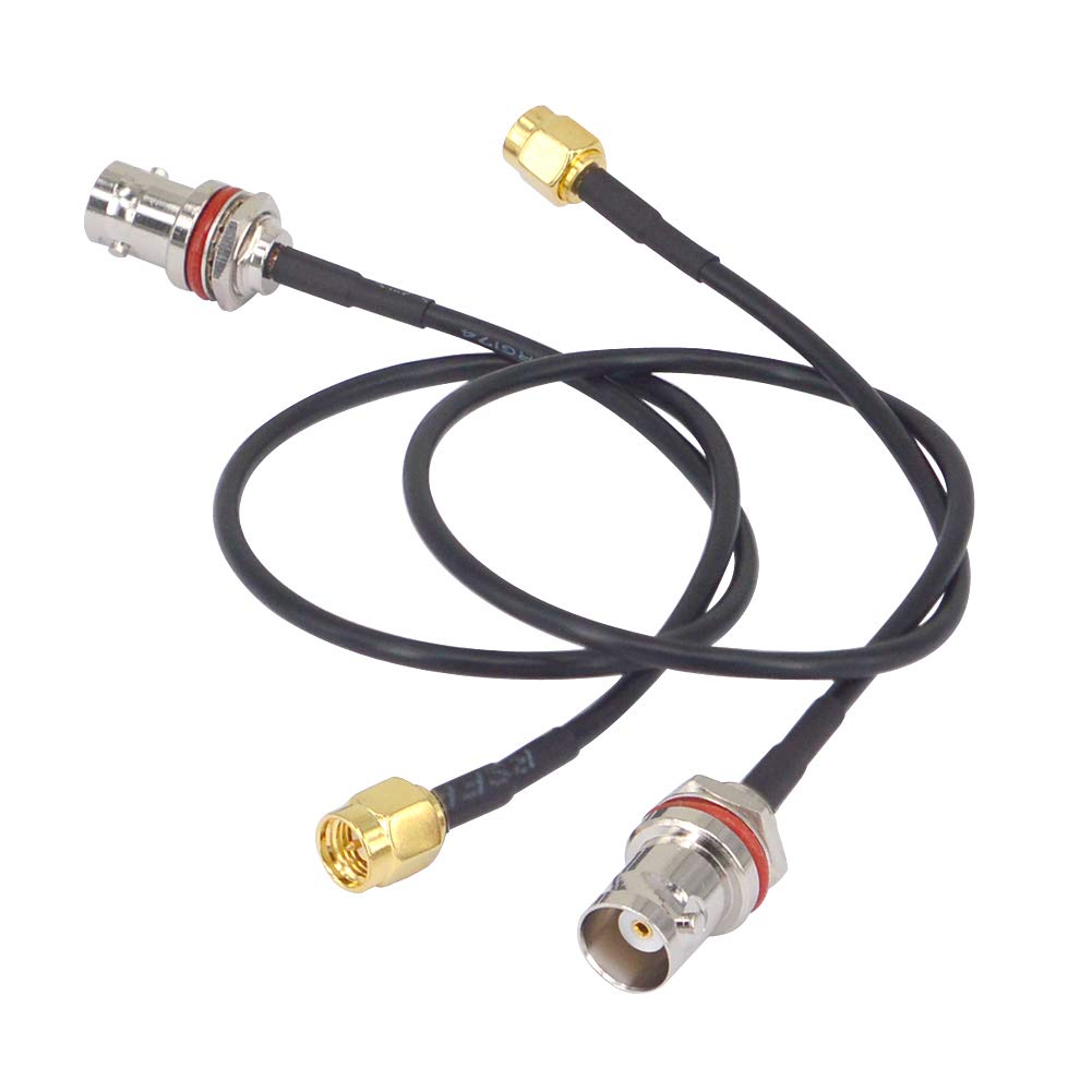 BOOBRIE 4G Antenna SMA Extension Cable SMA Male to BNC Female RG174 Cable 30cm Pigtail RF Coaxial Connector Cord for 3G 4G LTE Antenna Ham Radio CB Radio Handheld and Amateur Radio of 2