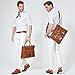 BOSTANTEN Leather Briefcase Laptop Business Vintage Slim Messenger Bags for Men & Women Brown