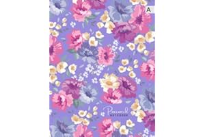 Password Notebook: 8.5 x 11 Internet Login Journal with Alphabetical Tabs | Large Print | Abstract Blooming Flower Design Blue-Violet