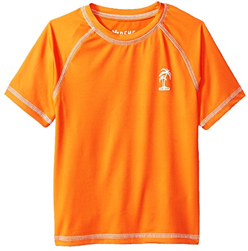 iXtreme Toddler Boys' Palm Tree Screen Rashguard, Orange, 3T
