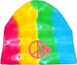 Handmade Tie Dye Peace Sign Cotton Baby Hat