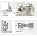 4 Pcs Qrity Kitchen Cabinet Door Hinges Cupboard Door 170 Degree Hinges + 16 Fixing Screws - Large Angle Door Hinges