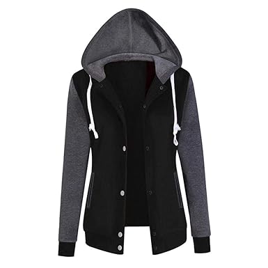Kapuzenjacke Kapuzenpullover Damen WWricotta Frauen Langarm Tunika Herbst Winter Mantel Baseball Jacke Outwear Sweatjacke Swe