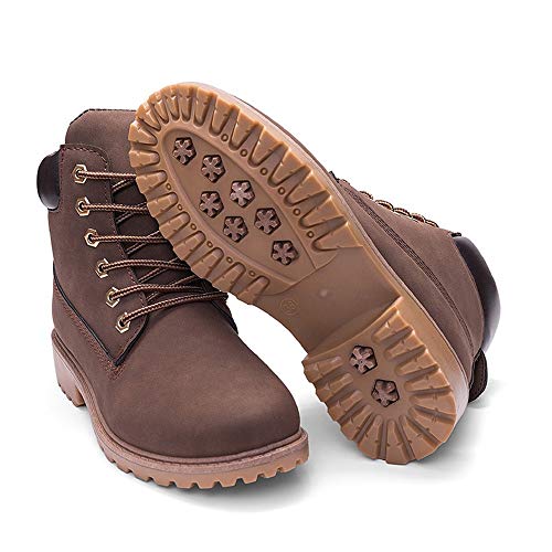 for Shoes,AIMTOPPY Men's Motorcycle Boots Retro Solid Color Lace Short Warm Boots - Thumbnail 3