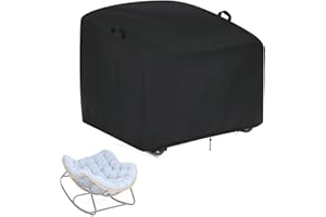 Iptienda Outdoor Papasan Rocking Chair Cover, 46inch Waterproof Patio Egg Chair Cover for Oversize Rocking Chair and Rattan Wicker Papasan Chair Indooor-46"L x 38"W x 19"H