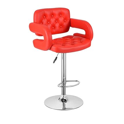 Amazon Com Comfortable Leather Barstools Rotated Adjustable