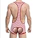 F plus R Men's Cotton Stripe Jockstrap Bodywear Red white Stripe Medium