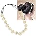 GCIYAEN 1pc Elastic Hollow Rose Women Flower Metallic Hair Band Headband WHS33