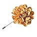 Argositment Wedding Hollowed-out Camellia Boutonniere for Men's Suit Handmade Lapel Pin Flower with Packing