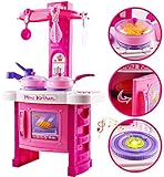 Kids Kitchen Toy, Kitchen Playset Simulation Kitchen Cookware Pretend Role Play Toy 21