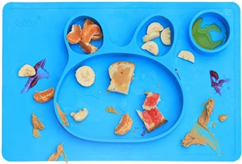 One-Piece Silicone Baby Placemat Plate | No Spill Stay Put Kid's Place Mat by PomPerfect
