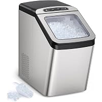 Nugget Ice Maker for Countertop, Sonic Ice Maker Machine, Makes 26lb Nugget Ice per Day, Crunchy Pellet Ice Maker with 3…