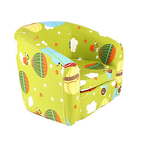 Emall Life Kidâ€™s Armchair Childrenâ€™s Roundy Chair Cartoon Sofa Wooden Frame (Balloon)