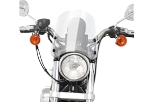 Xitomer Windshield Compatible with Harley Sportster 883 XL883 1200 Custom XL1200 Low 2004-2019, Motorcycle Windscreen Wind De