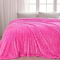 NEWCOSPLAY Super Soft Throw Blanket Hot Pink