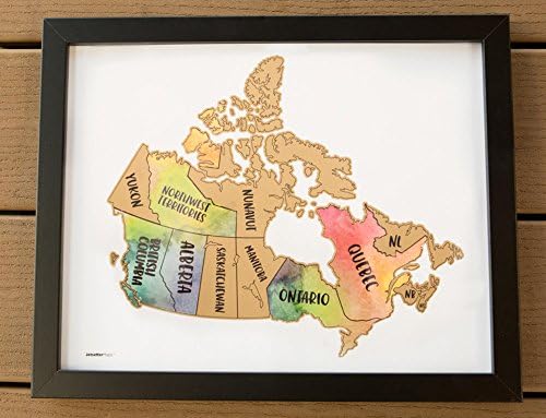 JetsetterMaps Scratch Your Travels Canada Map (11x14 in) Poster