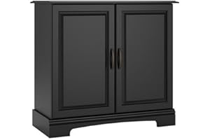 Ollie & Hutch Harbor 29 - 37 Gallon Aquarium Stand in Black | Modern Fish Tank Stand with Storage Shelves | Fits up to 37 Gallon Tanks | Flipper Collection | Ideal for Fresh or Saltwater Aquariums