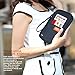 RFID Travel Passport Wallet and Credit Card Holder by FLYNOVA| Small Clutch with Zippered Pockets | Carry Money, Tickets, Documents | Includes Smartphone Pocket (Navy Blue)