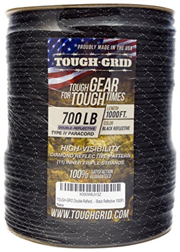 image for TOUGH-GRID New 700lb Double-Reflective Paracord/Parachute Cord - 2 Vib