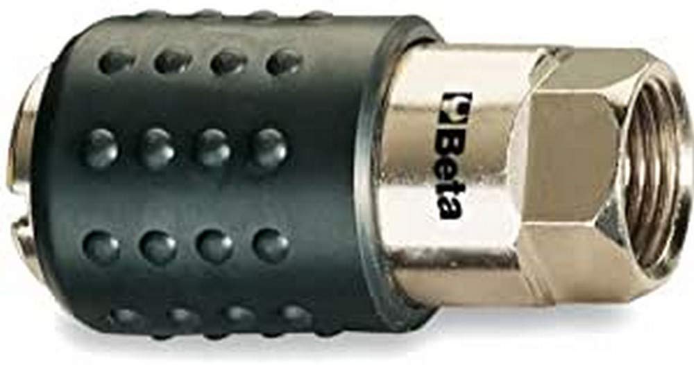 Beta 19170005 Model 1917 F1/4 Universal Ball Quick Coupler, Shockproof Rubber, Made From Nickel-Plated Brass, Female Thread, 1/4bsp