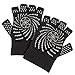 Gaiam Grippy Yoga Gloves, Black/Grey