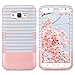 ULAK Galaxy J7 Case, Anti Slip Galaxy J7 Case for Girls Dust Scratch Shock Resistance Protective Cover for Samsung Galaxy J7 J700 (2015) Hybrid High Soft Silicone + Hard PC Case (Rose Gold Stripes)