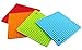 4PCS Multipurpose Silicone Drying Mat, Silicone Pot Holders, Trivets, Jar Openers, Non Slip Heat Resistant Hot Pads (Square)