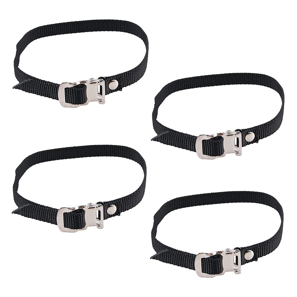 YYwenting 4 Pcs Bike Pedal Straps Lashing Straps Bike Rack Strap Binding Stabilizer Straps Foot Pedals Clips Buckle Band for Exercise Spin Bike Outdoor Bicycles, 20x12x2