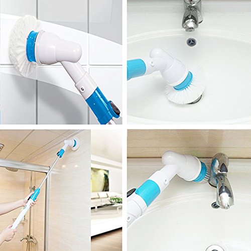 5 Scrubber+Rechargeable+Cordless+Bathroom+Waterproof