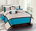 Chic Home Odessa 7-Piece Comforter Set, Queen, Turquoise