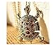 Epiestore(TM) Women's vintage diamond inlaid cute little turtle sweater chain necklace N64