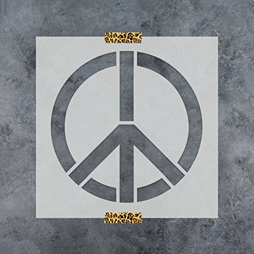 Peace Sign Stencil for Walls and Crafts - Reusable Stencils of a Peace Sign for Painting in Small & Large Sizes - Made in USA