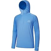 BASSDASH Men’s UPF 50+ 1/4 Zip Fishing Hoodie Shirt Quick Dry Performance Long Sleeve Sun Protection FS24M