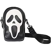 Halloween Scream Ghost Skeleton Shoulder Bag,Gothic Grimace Crossbody Bag, Spooky Skull Trick Or Treat Phone Purse