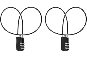 Generic 2 Pcs Luggage Travel Lock, 3 Digit Cable Combination Lock 1-3/16" Width Body with 20" Long Cable for Suitcase Bag Cab