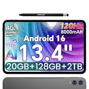 TECLAST T65 タブレット 13インチ 120Hz 大画面 Android 16 タブレット 128GB + 最大2TB拡張