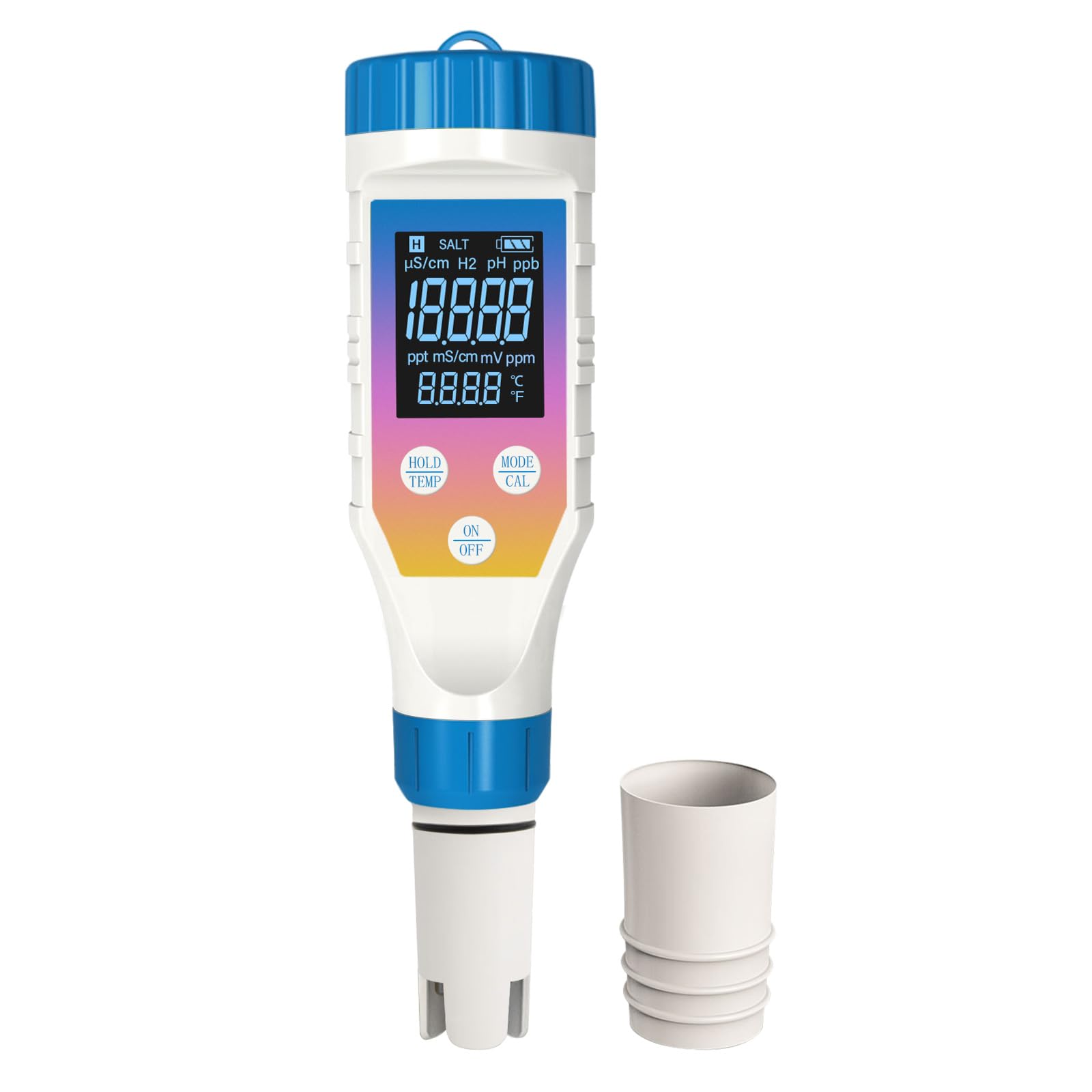Photo 1 of Yewhick Hydrogen Water Tester Meter for Hydrogen Water Bottle, 7 in1 pH/H2/TMEP/EC/TDS/ORP/SALT Kit, TDS Meter Digital Water Tester for Drinking Water, ORP Meter for Water, Juice, Coffee