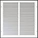 Truaire 170 12X12 Return Air Grille 12-Inch x 12-Inch Sidewall or Ceiling Return Air Grille, White