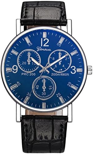 Fashion Wrist Watches, Anxinke Unisex Casual Leather Strap Chronograph Analog Quartz Watches