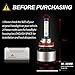 Warmoon H11 Led Headlight Bulb,Upgrade Version 45W Ultra Brightness 6000Lm 360°Beam Angle 6500K Cool white All-in-One Built-in Canbus led headlight bulbs-3 Year Warranty[Fits H8 H9 and H11]