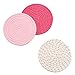 Kitchen Potholders Set Trivets Set 100% Pure Cotton Thread Weave Hot Pot Holders Set (Set of 3) Stylish Coasters, Hot Pads, Hot Mats, Spoon Rest For Cooking and Baking by Diameter 7 Inches (Pink)