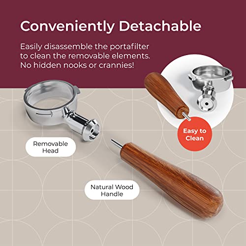 Mueller Bottomless Portafilter Handle Barista Tool, Compatible with