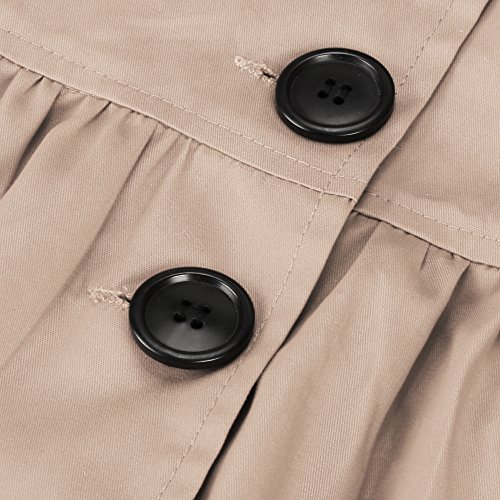 Arshiner Girl Baby Kid Hooded Coat Jacket Outwear Raincoat, Khaki 110,Khaki,110(Age for 4-5T)