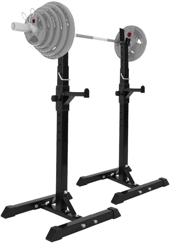 Squat Rack Stand - Portable Barbell Rack, Adjustable Bench Press Rack, 550LBS Max Load - Multi-Function Weight Lifting Fitness, Home Gym Multi-Function Dip Stand, Strength Training Dumbbell Racks : Sports & Outdoors
