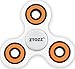 Spinner Fidget Stress Reducer Premium Hybrid Ceramic Bearing 15 Colors for Kids & Adults by ZTOZZ (White + Orange)