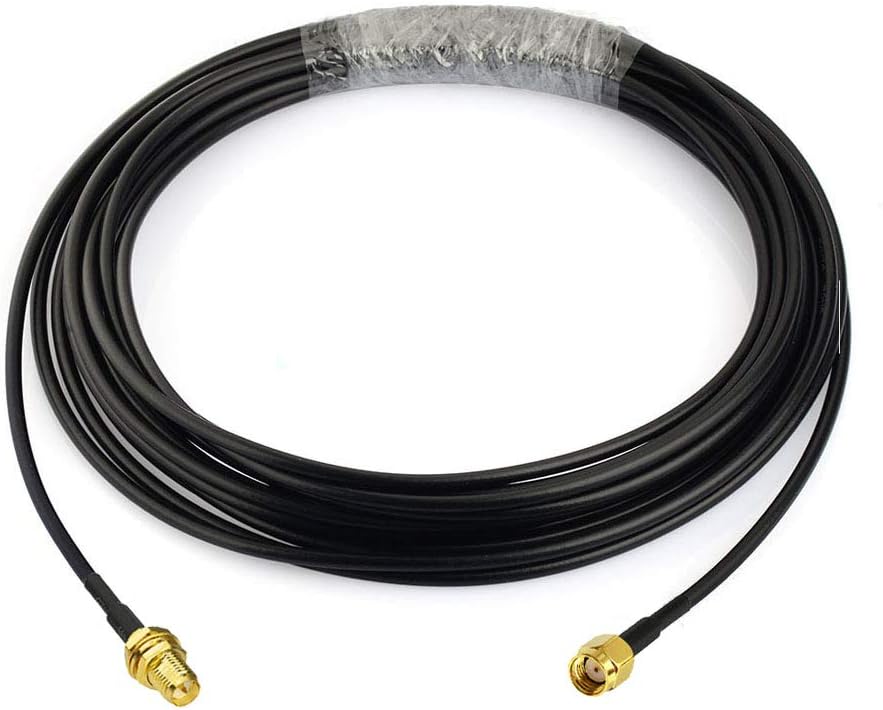 Bingfu RP-SMA WiFi Antenna Extension Cable Bulkhead Mount 5m RP-SMA Male to Female RG174 for Wireless Mini PCI Express PCIE Network Card WiFi Adapter WiFi Router IP Camera Telesurveillance Router - Image 3