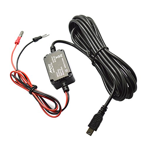 Meknic Dash Cam Hardwire kit Mini USB Port DC 12v/30v to 5V/2A Max Car